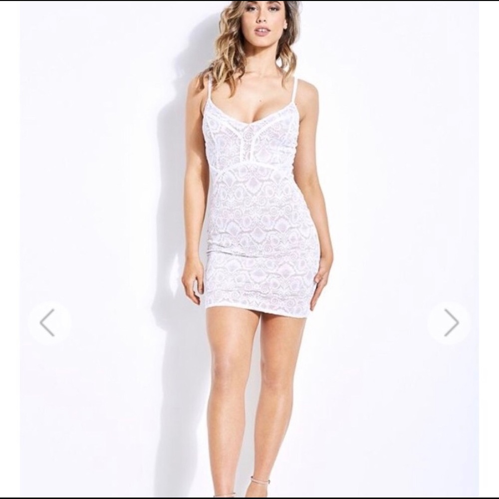 Guess White Lace Dress